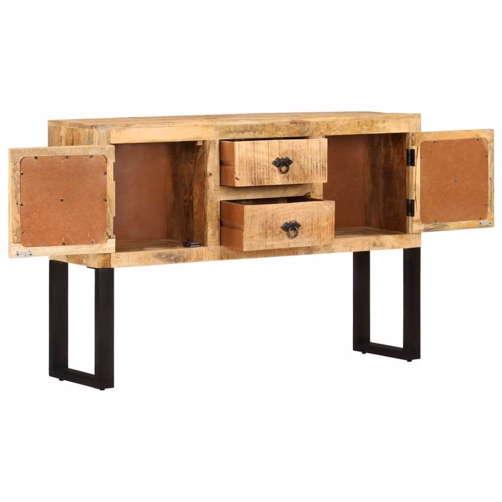 Berkfield Home Industrial Mango Wood Sideboard in Brown, W/D/H: 110 x 30 x 74 cm – 2