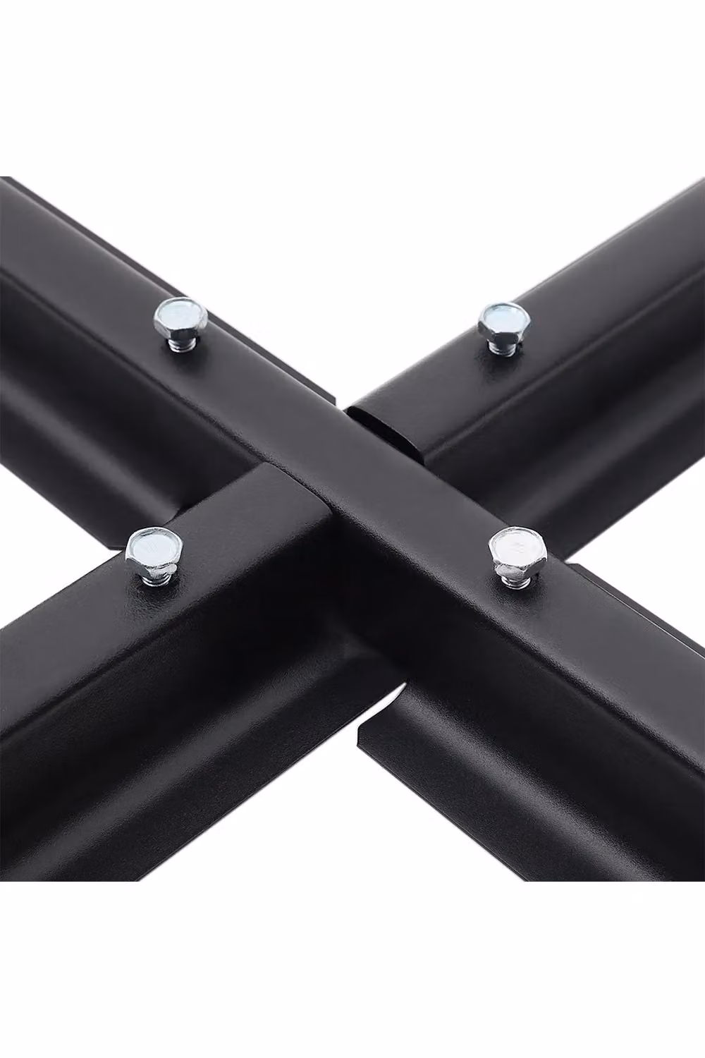 Living and Home Lightweight Metal Parasol Base, 48mm Black Cross Stand, 2kg – 3