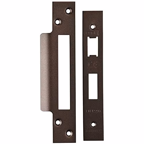 Loops Square Forend Strike and Fixing Pack for Sashlocks in Matt Bronze