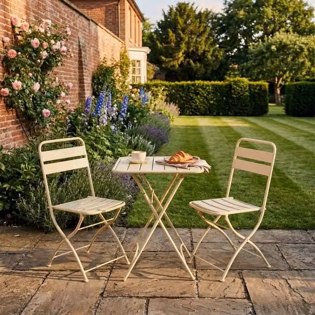 Artemis Home Colourways Vibrant Folding Patio or Balcony Set in Beige – 1