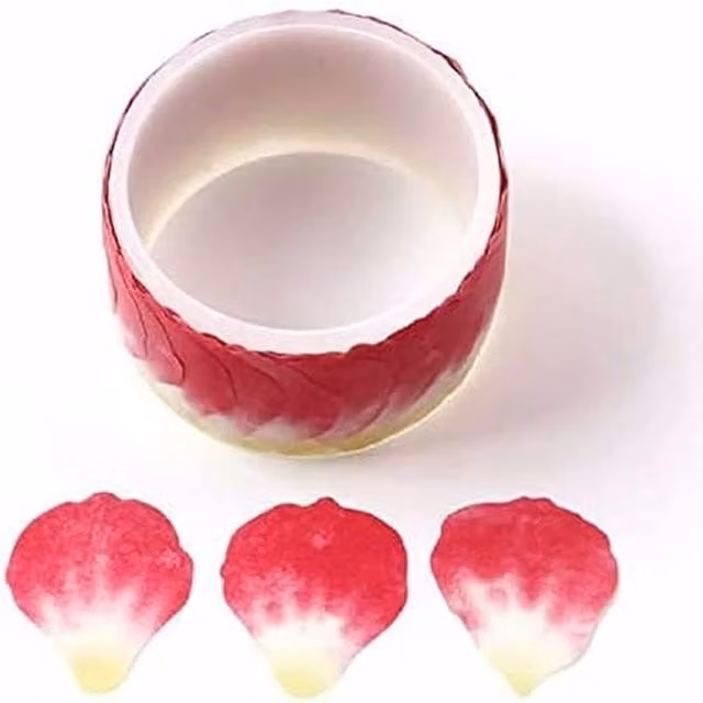 Syntego Set of 2 Rolls of 200 Rose Petal Paper Stickers in Red