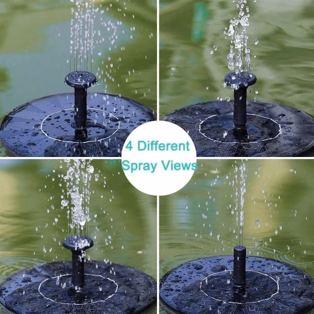 SPETLEK 1.4W Solar Fountain Pump in Black for Garden Ponds, Pools, and Aquariums – 7