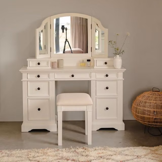 Gainsborough Vintage Dressing Table Set in Cream