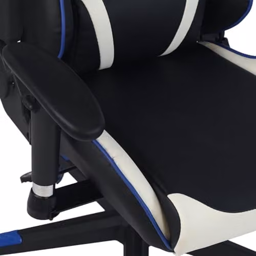 RayGar RG-MAX Pro Reclining Sports Racing Gaming Office Chair in Blue with Faux Leather and Headrest – 4