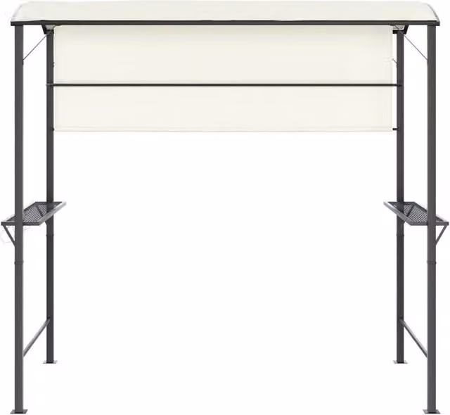 Berkfield Home Gazebo with Roof in Cream, W/D/H: 220 x 110 x 200 cm