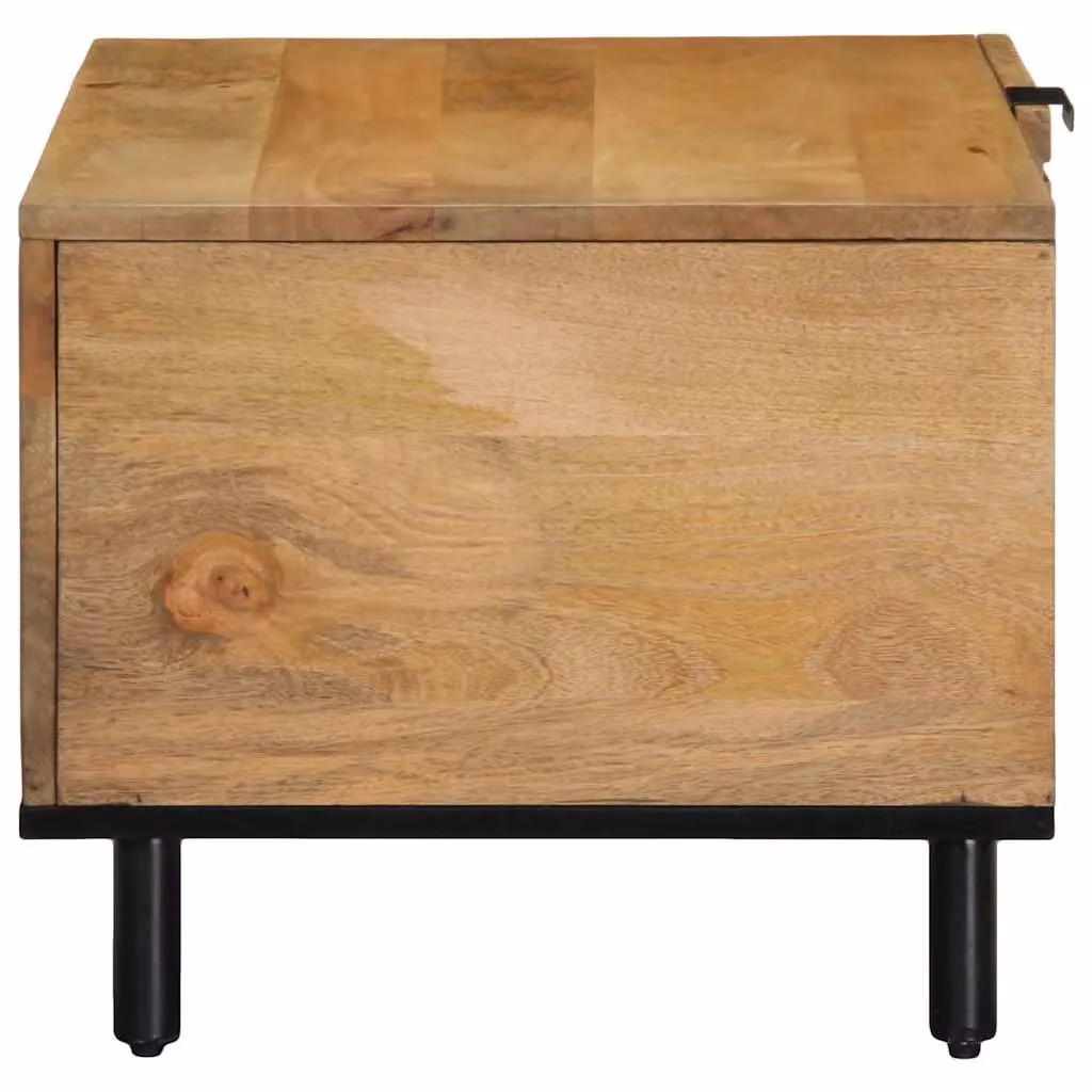 Berkfield Home Mango Wood Coffee Table, Brown, W: 80 cm, D: 50 cm, H: 40 cm – 3