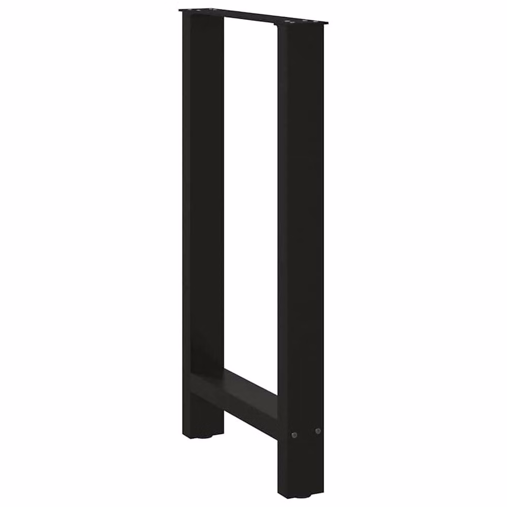 Berkfield Home Modern Coffee Table Legs in Matt Black Steel, 2 pieces, H: 50 x 90-91 cm – 3