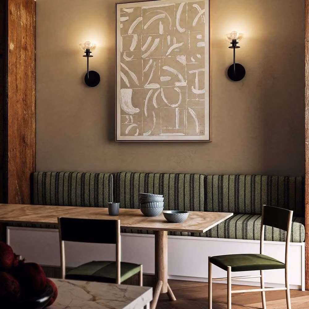 Netlighting Alora Mood Sylvia Contemporary Wall Lamp in Matt Black with E14 Socket – 2