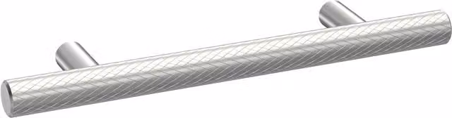 Balterley Textured Knurled Bar Furniture Handle, Satin Chrome Silver, 96mm Centres