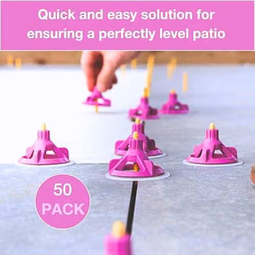 Azpects EASYTileAlign Reusable Tile Leveling Caps, Pack of 50, Blue, Yellow and Orange – 3