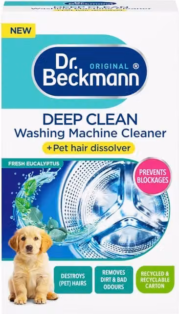 Dr Beckmann Deep Clean Washing Machine Cleaner and Pet Hair Dissolver, Multicolour