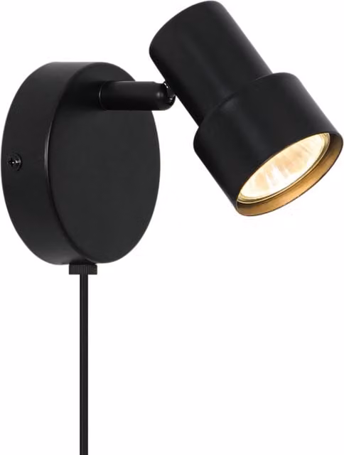 Nordlux Boston Adjustable Black Metal Wall Light with GU10 Mains Connection – 1