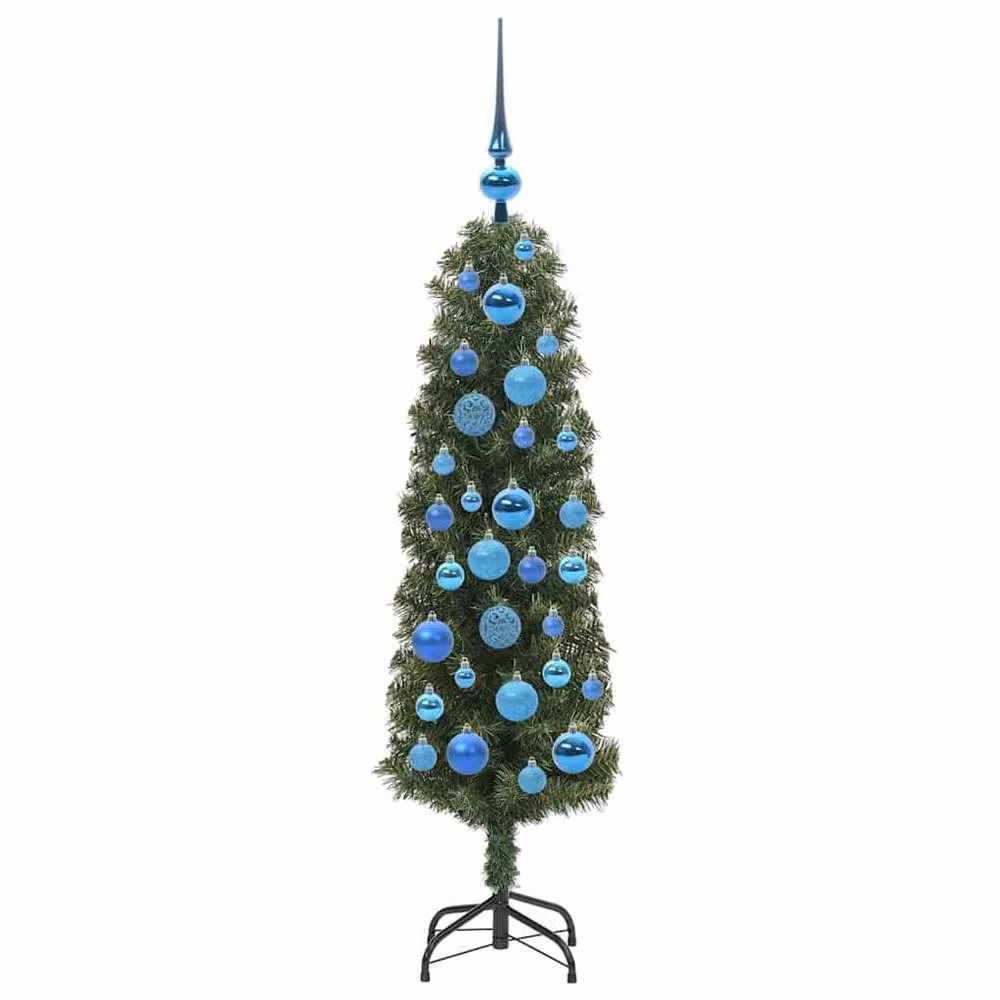 Berkfield Home Artificial Christmas Tree with 150 LEDs and Stand, Green, H 120 cm x W 38 cm x D 38 cm – 4
