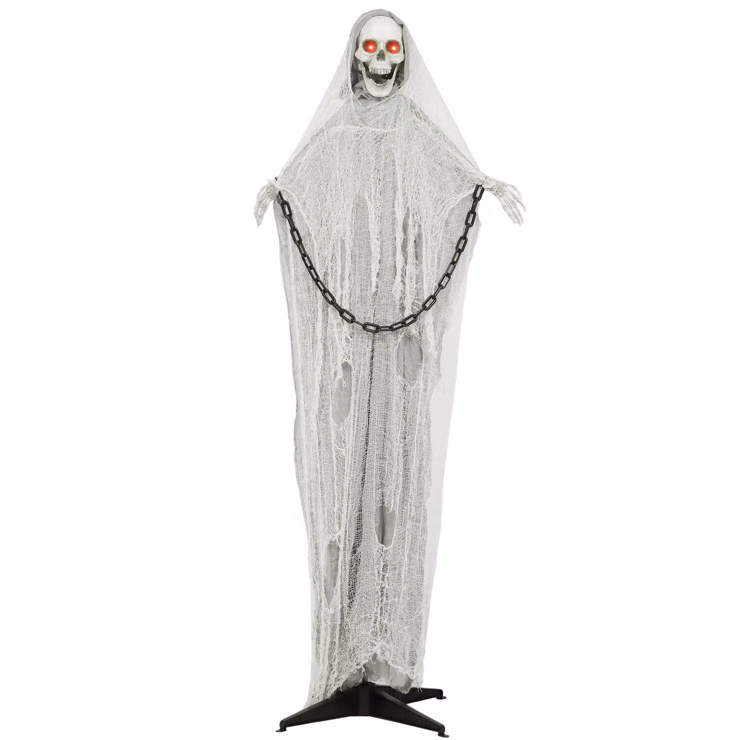 OUTSUNNY Life Size Scary Halloween Decoration, Grey and White, Height: 183 cm – 2