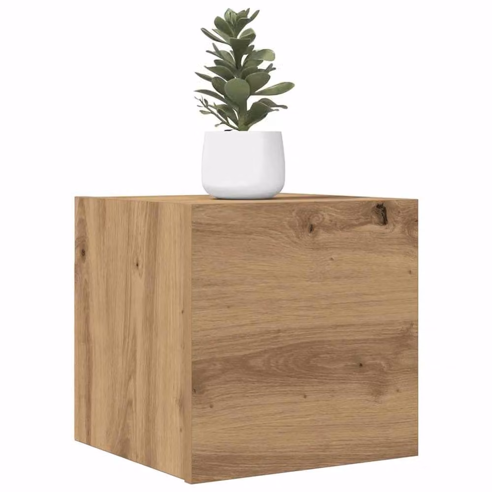 Berkfield Home Artisan Oak Wall Mounted TV Cabinet, Brown, W/D/H: 30.5 x 30 x 30 cm – 2
