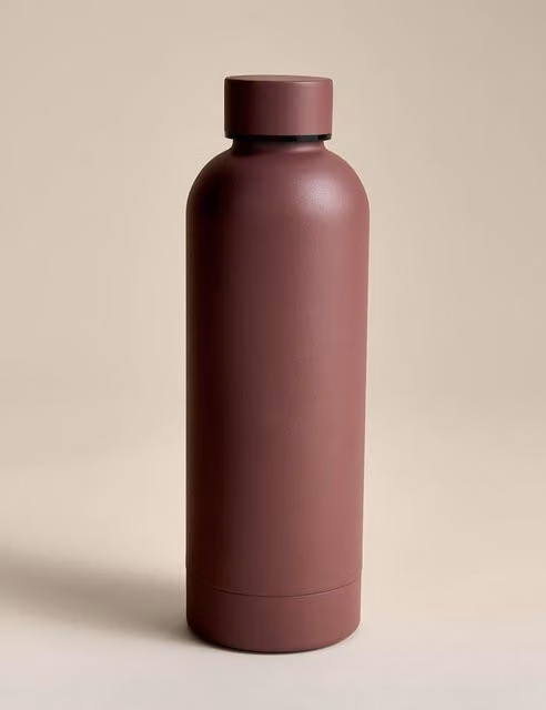 M&S Vacuum Insulated Stainless Steel Water Bottle with Screw Cap, Purple, 500ml