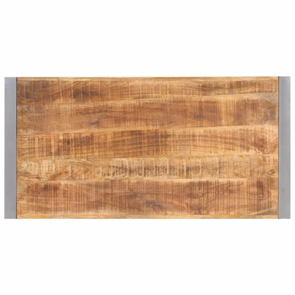 Berkfield Home Rectangular Dining Table in Brown Solid Mango Wood W/D/H: 120 x 60 x 75 cm – 2
