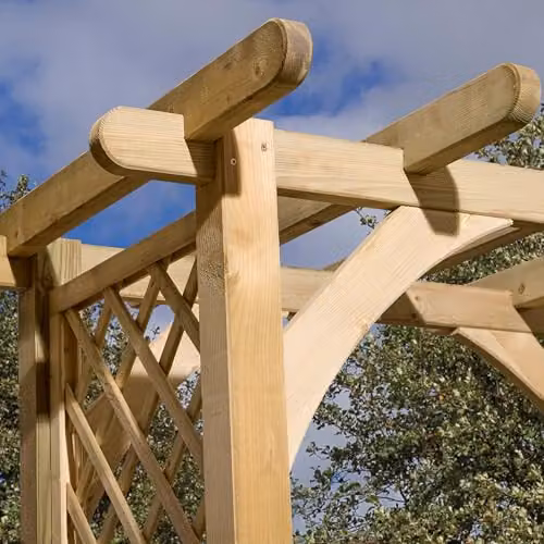 Rowlinson Cheltenham Arch Wooden Garden Climbing Frame in Natural Brown, H: 225 cm x W: 179 cm x D: 179 cm – 2