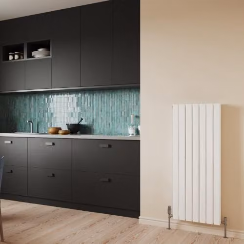 UK Radiators Typhoon White Vertical Designer Radiator, W: 47.6 cm, H: 120 cm – 2