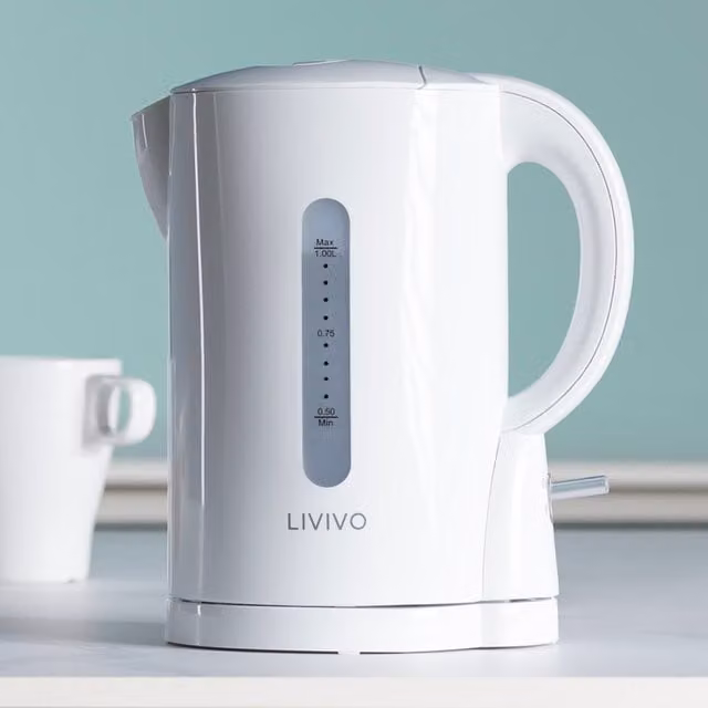 Livivo 1L Travel Kettle in White