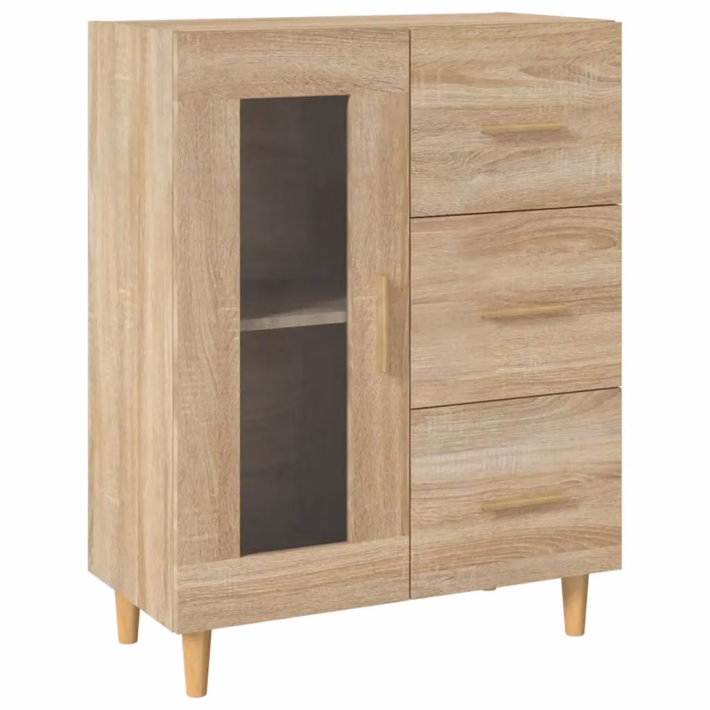 Berkfield Home Sonoma Oak Sideboard in Brown, W/D/H: 69.5 x 34 x 90 cm – 2