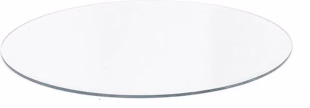 PAWNORA Round Frameless Glass Bathroom Mirror in Silver, Diameter: 40 cm