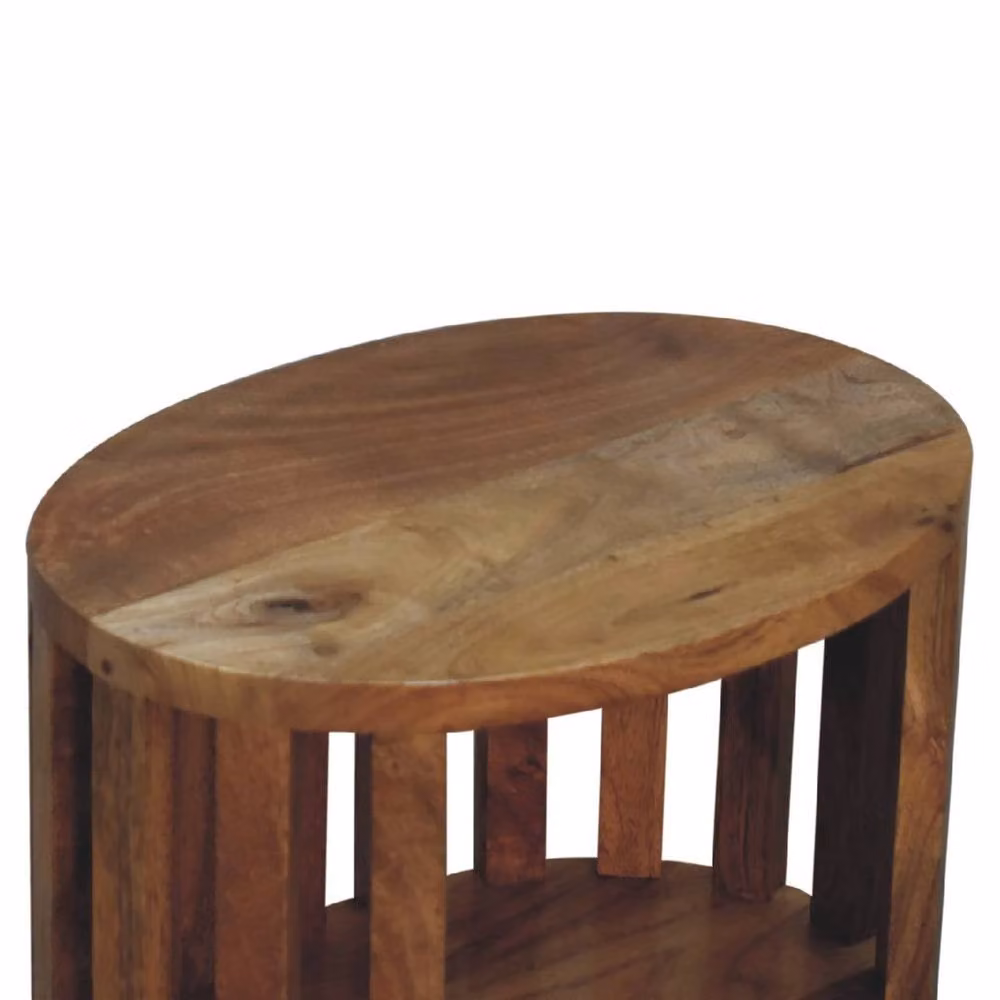 Wyld Haus Kaiula Mango Wood Bedside Table with Single Shelf, Brown, W/D/H: 40 x 36 x 26 cm – 4