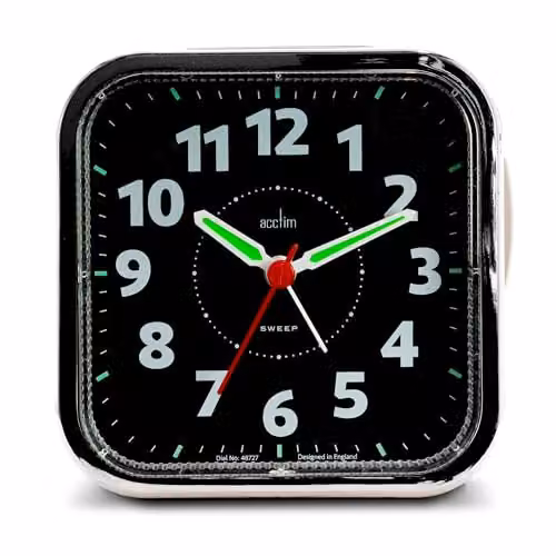 Acctim Otis Non-Ticking Sweep Bell Alarm Clock in Titanium Grey – 2
