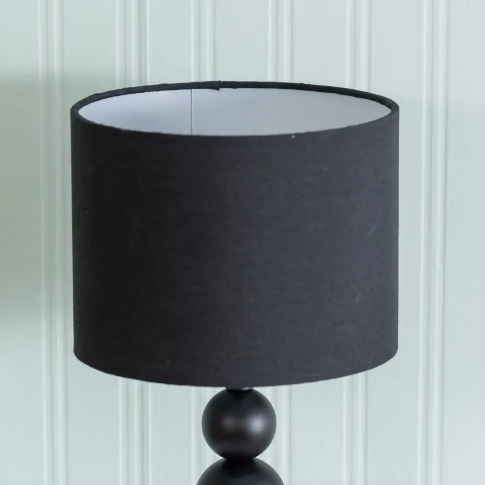 ValueLights Marissa Stacked Ball Table Lamp in Black with LED Bulb – 3