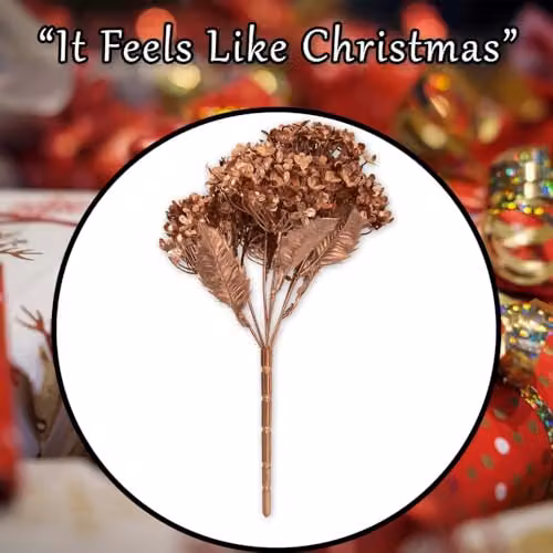 VFM e-Store Metallic Hydrangea Bush in Bronze and Multicolour, W/D/H: 33 x 22 x 22 cm – 6