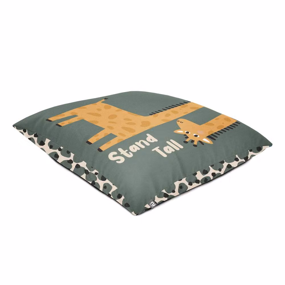 rucomfy Indoor Giraffe Bean Bag Safari Kids Floor Cushion Seat in Multicolour and Green – 2