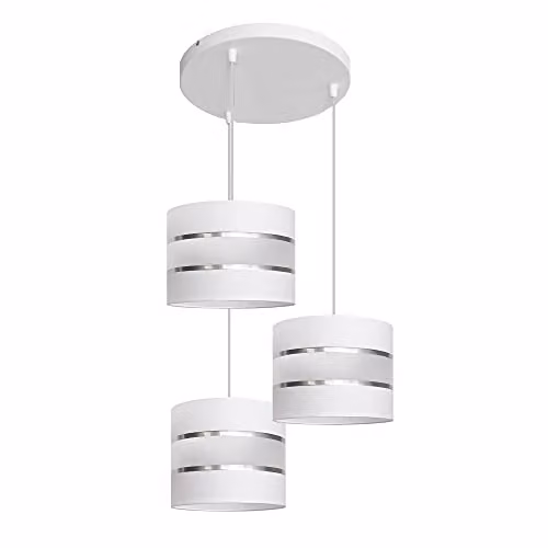 Netlighting Helam Helen Cluster Pendant Ceiling Light in White and Silver, Diameter: 35 cm – 1