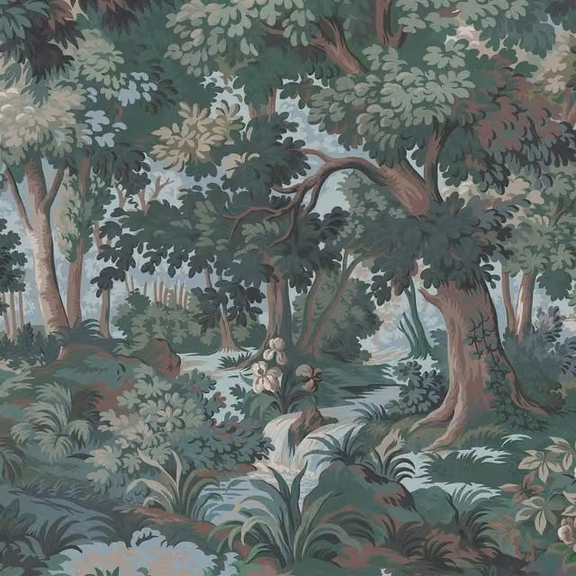House of Hackney ARBOREA Euphorbia Botanical Floral Wallpaper, Multicolour, W: 180 cm, H: 300 cm
