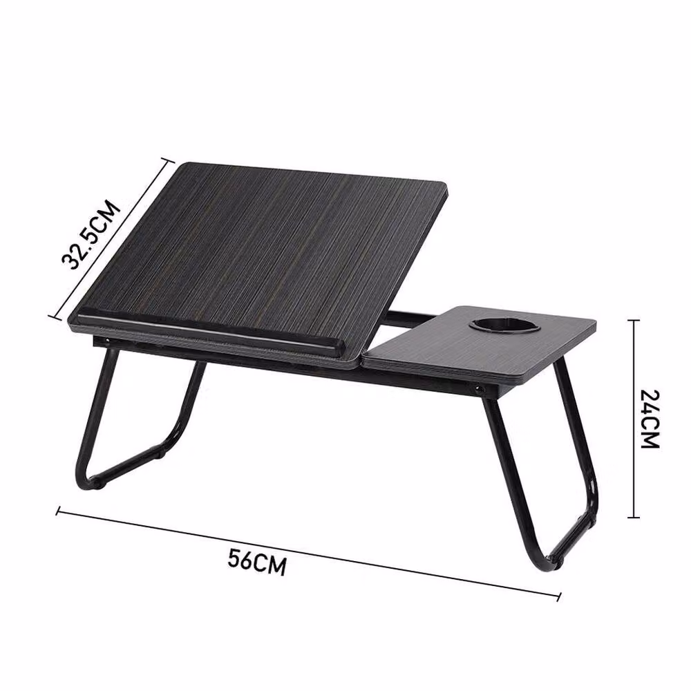 Kelvenix 5-Level Adjustable Folding Laptop Desk with Cup Holder in Grey – 2