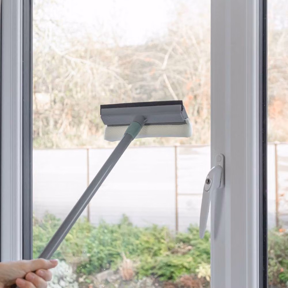 JVL Extendable Sponge Window Cleaner with Telescopic Handle and Squeegee, Grey and Green – 2