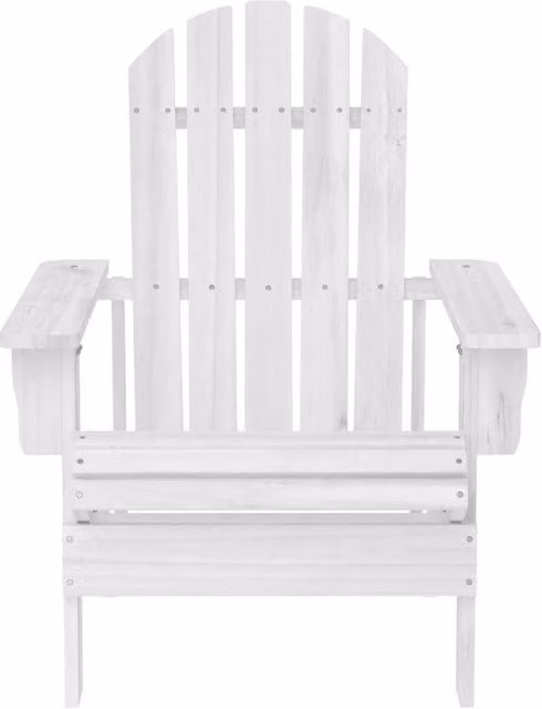 Berkfield Home White Wooden Garden Chair