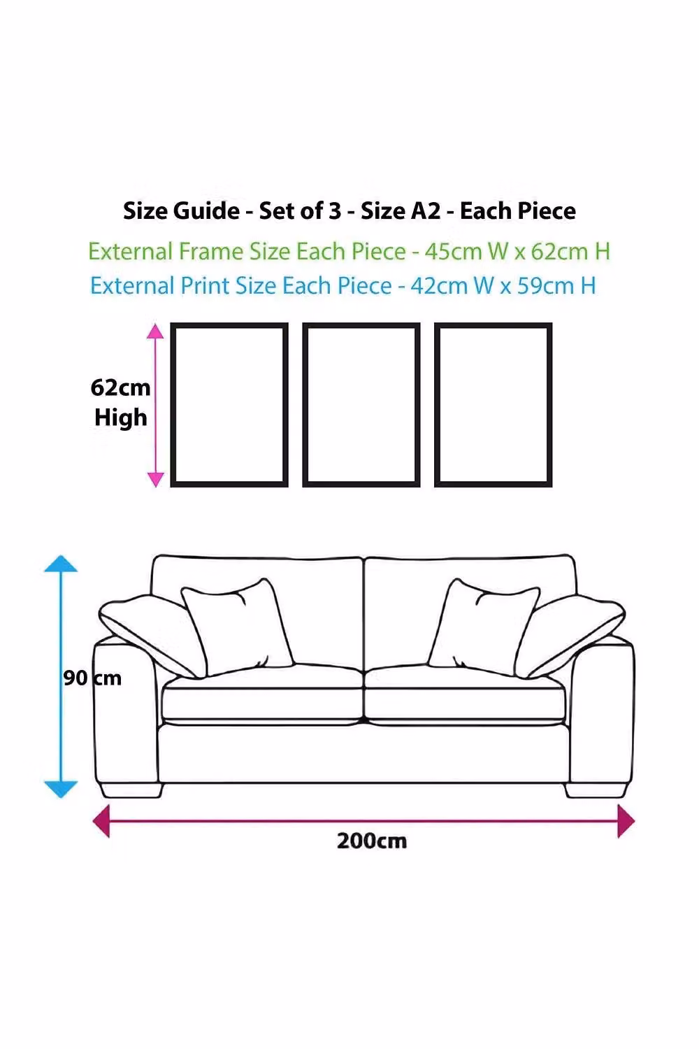 ARTZE Sheffield Skyline Street Map City Print Framed Wall Art in Black, W: 45 cm, H: 62 cm, D: 2 cm – 2