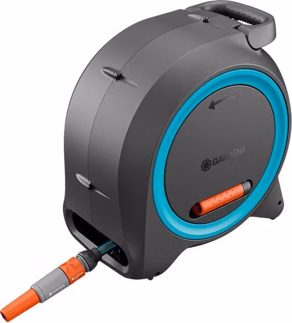 GARDENA Dual Hose Box 25m, Blue and Black – 1