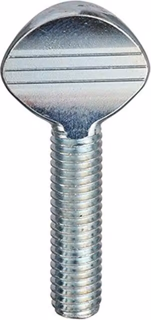 Unifix Galvanised Steel Shoulderless Thumbscrews, M6 x 15 mm, Silver, Box of 500