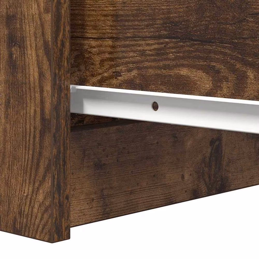 Berkfield Home Smoked Oak Sideboard with Drawers in Brown, W/D/H: 37.5 x 35 x 99 cm – 4
