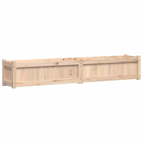 vidaXL Brown Solid Wood Pine Garden Planter Tub W: 180 cm, D: 31 cm, H: 31 cm – 1