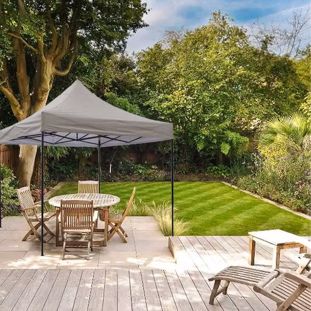 Jack Stonehouse 3x3 m Silver Lined Pop-Up Gazebo in Light Grey