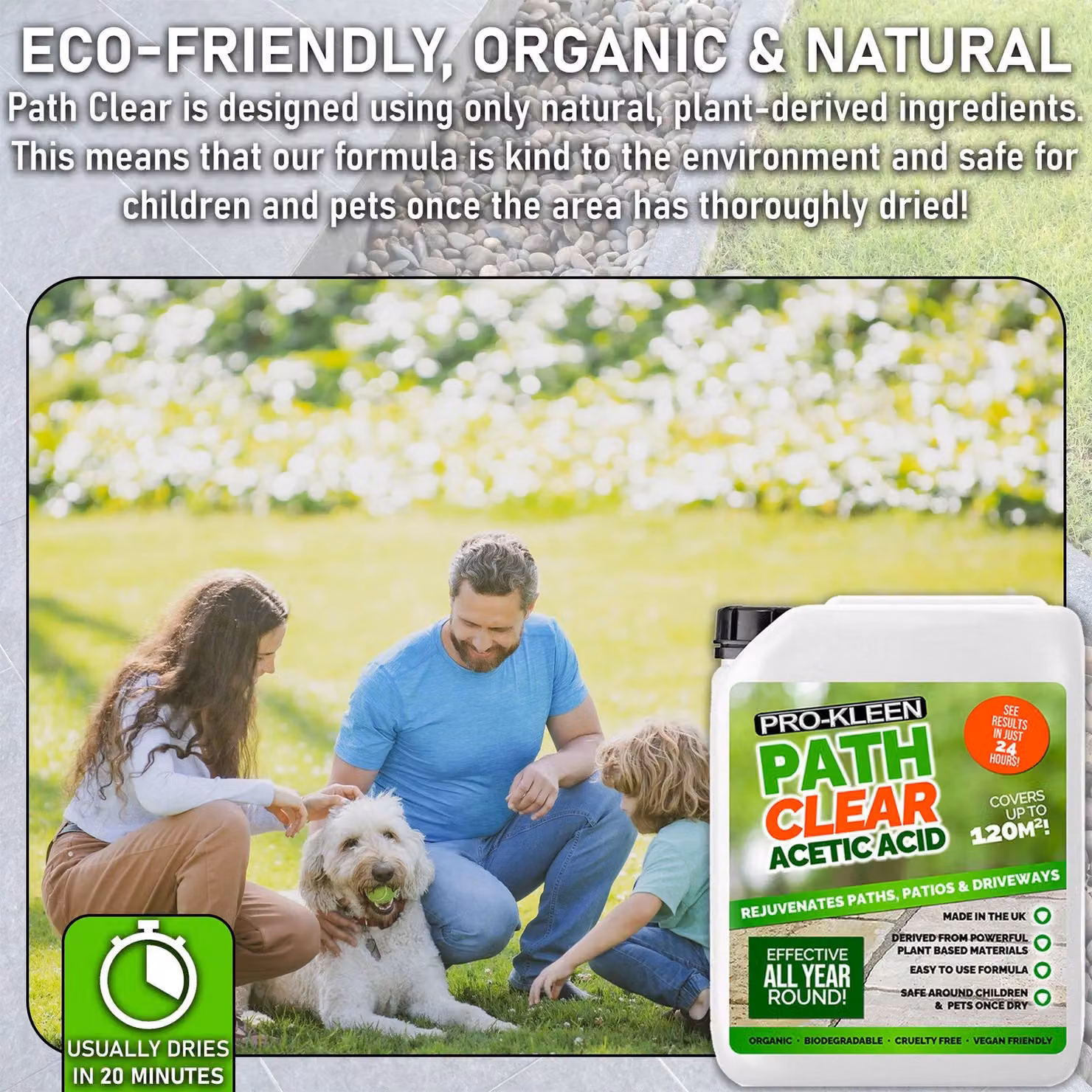 ProKleen Path Cleaner Acetic Acid Concentrated 30% Glyphosate Free, 3 x 5 l – 2