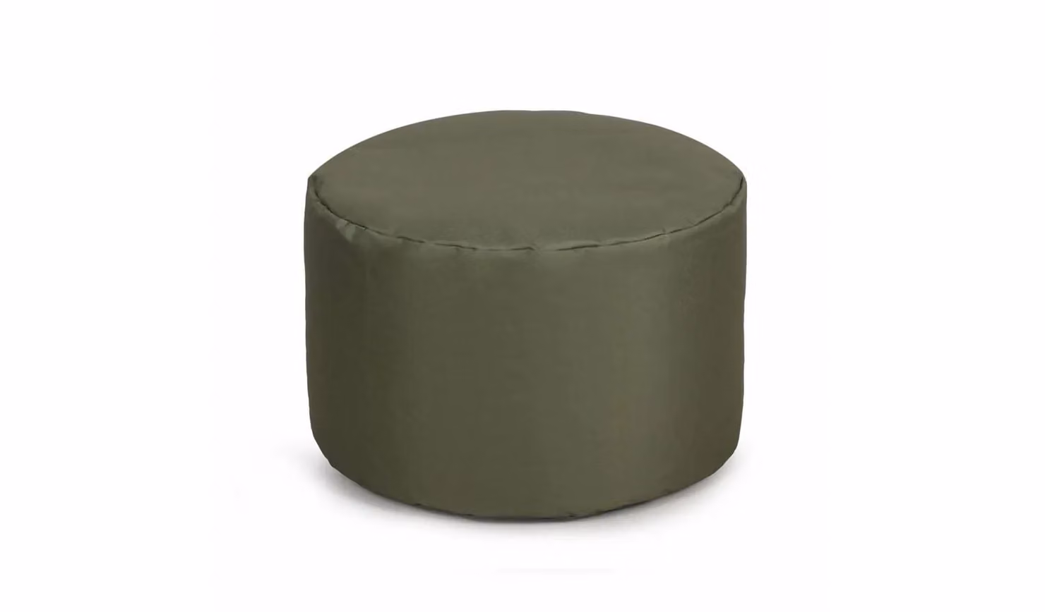 Kaikoo Round Drum Beanbag in Olive Green with Water Repellent Fabric