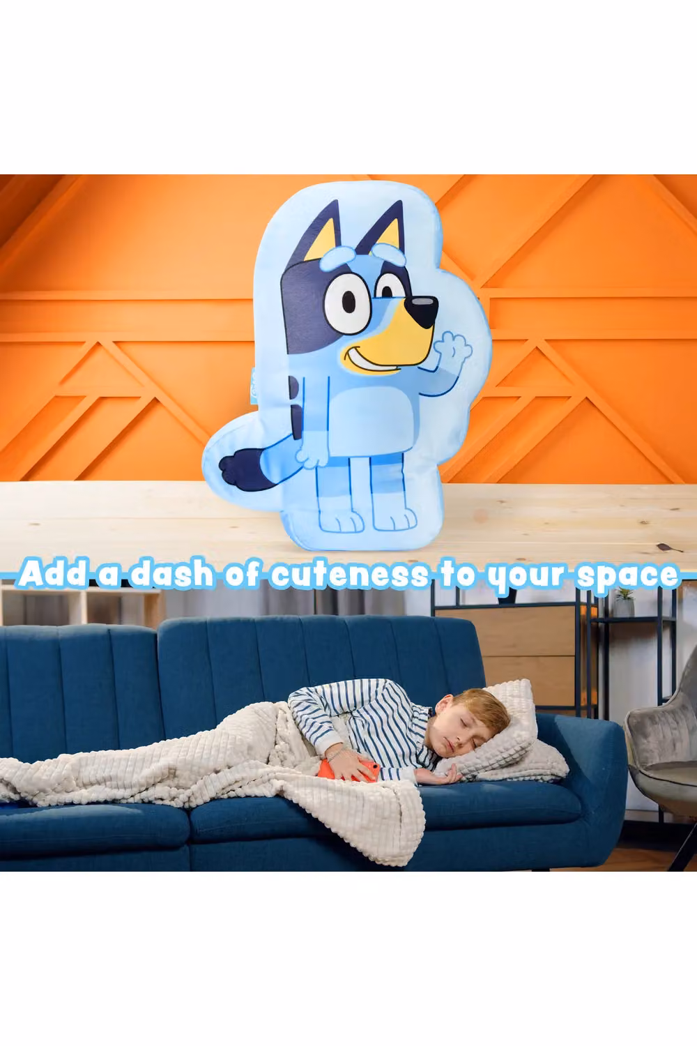 Halentex Bluey 3D Plush Cushion for Children in Blue – 5
