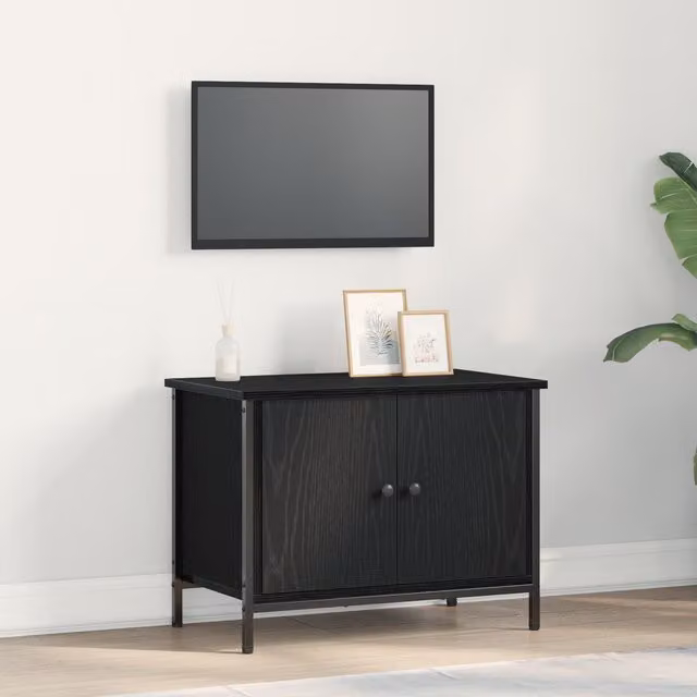 Berkfield Home Black Oak TV Stand, W/D/H: 60 x 35 x 45 cm – 1