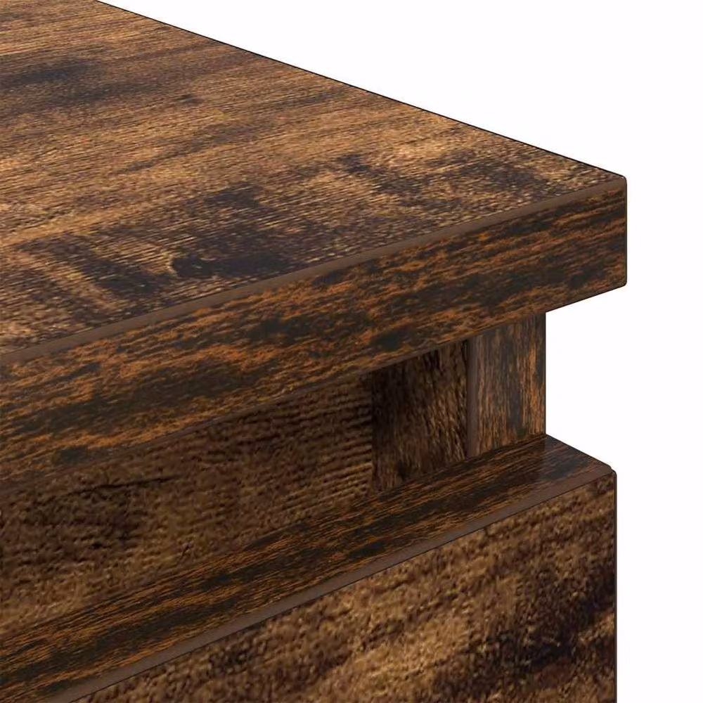 Berkfield Home Smoked Oak TV Cabinet in Brown, W/D/H: 100 x 35 x 54 cm – 6