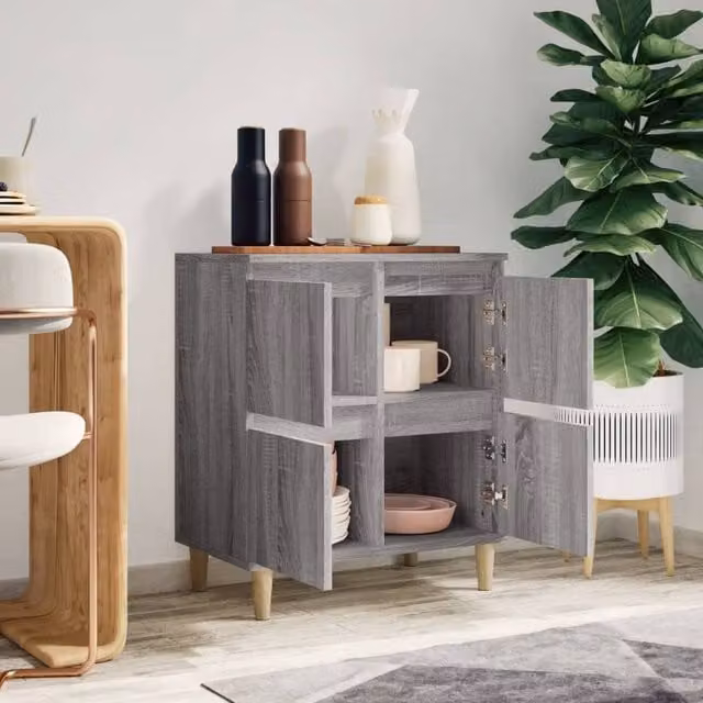 Berkfield Home Grey Sonoma Sideboard in Engineered Wood, W/D/H: 60 x 35 x 70 cm – 1