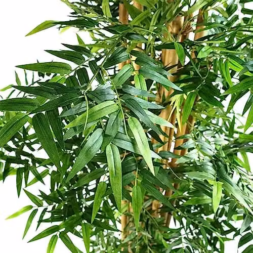 Leaf Design UK Artificial Bamboo Tree in Green and Multicolour, Height: 150 cm – 2
