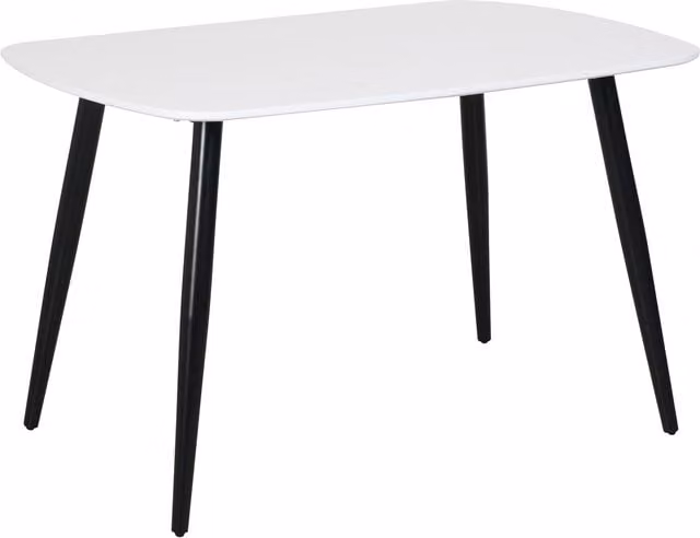 Core Products Ltd Aspen rectangular dining table with white lacquered top